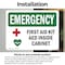 Signmission First Aid Kit AED Inside Cabinet With Symbol, 5 in W x Rectangle, Vinyl Decal OS-2PACK-EM-D-35-L-10369 - alternate 2
